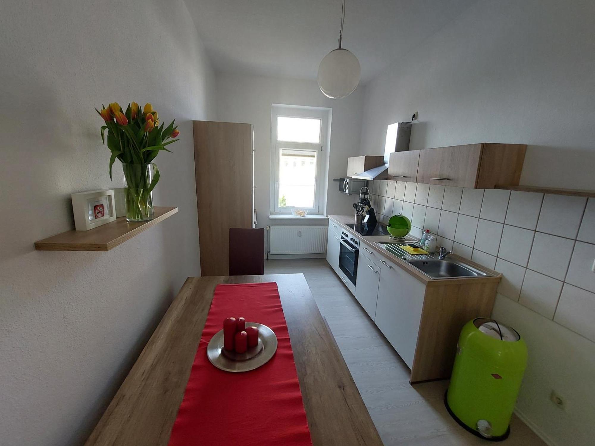 Schoene Zwei-Zimmer-Wohnung "W2" Mit 4 Einzelbetten Und Wlan In Zwenkau Bei Leipzig Im Neuseenland Kamer foto